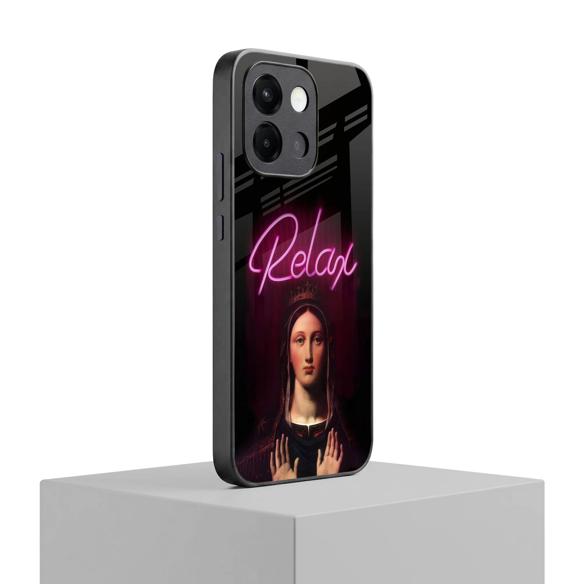 Relax oneplus 13s mobile cover | shockproof glass phone case