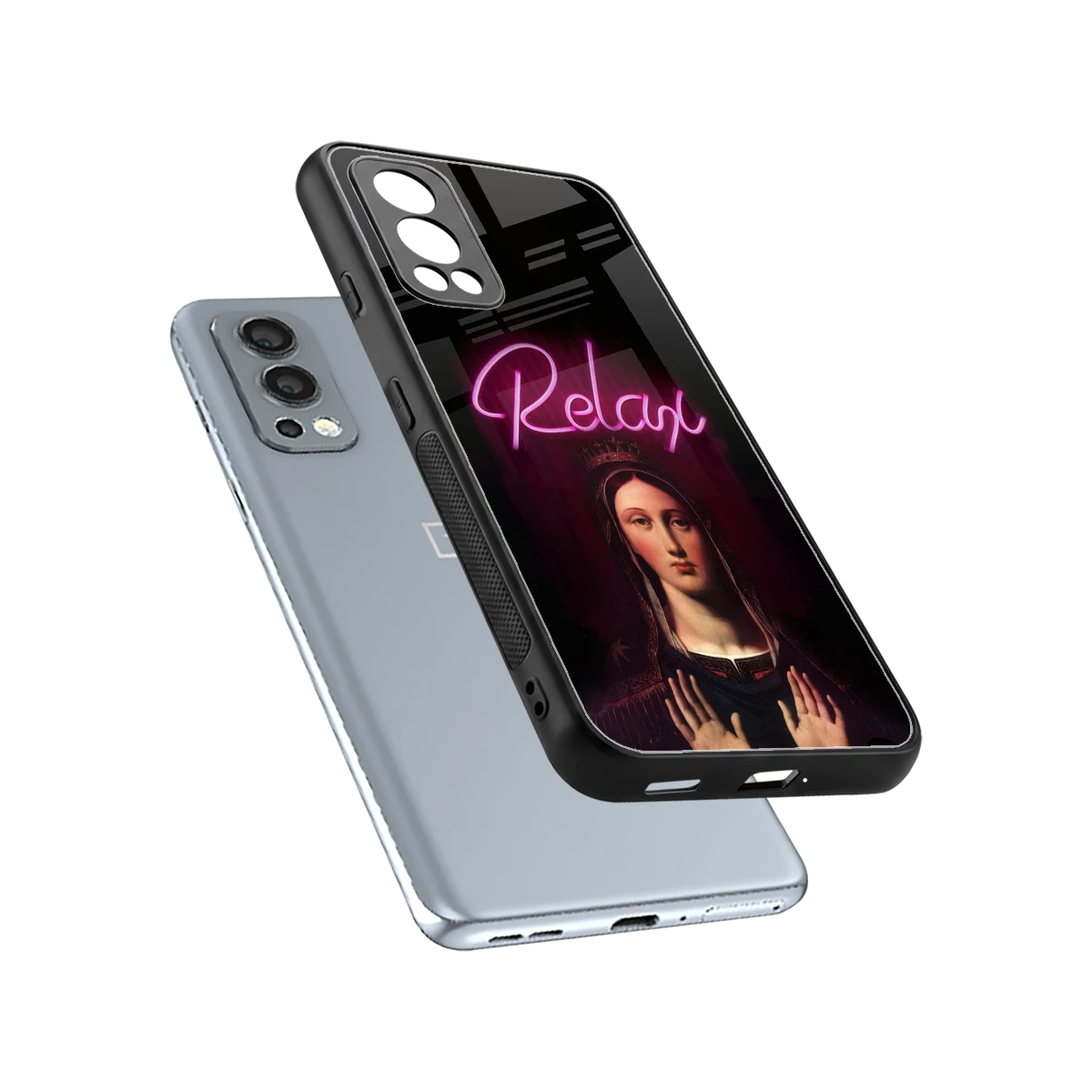 Relax sleek oneplus nord 2 cover with tempered glass back and TPU edges