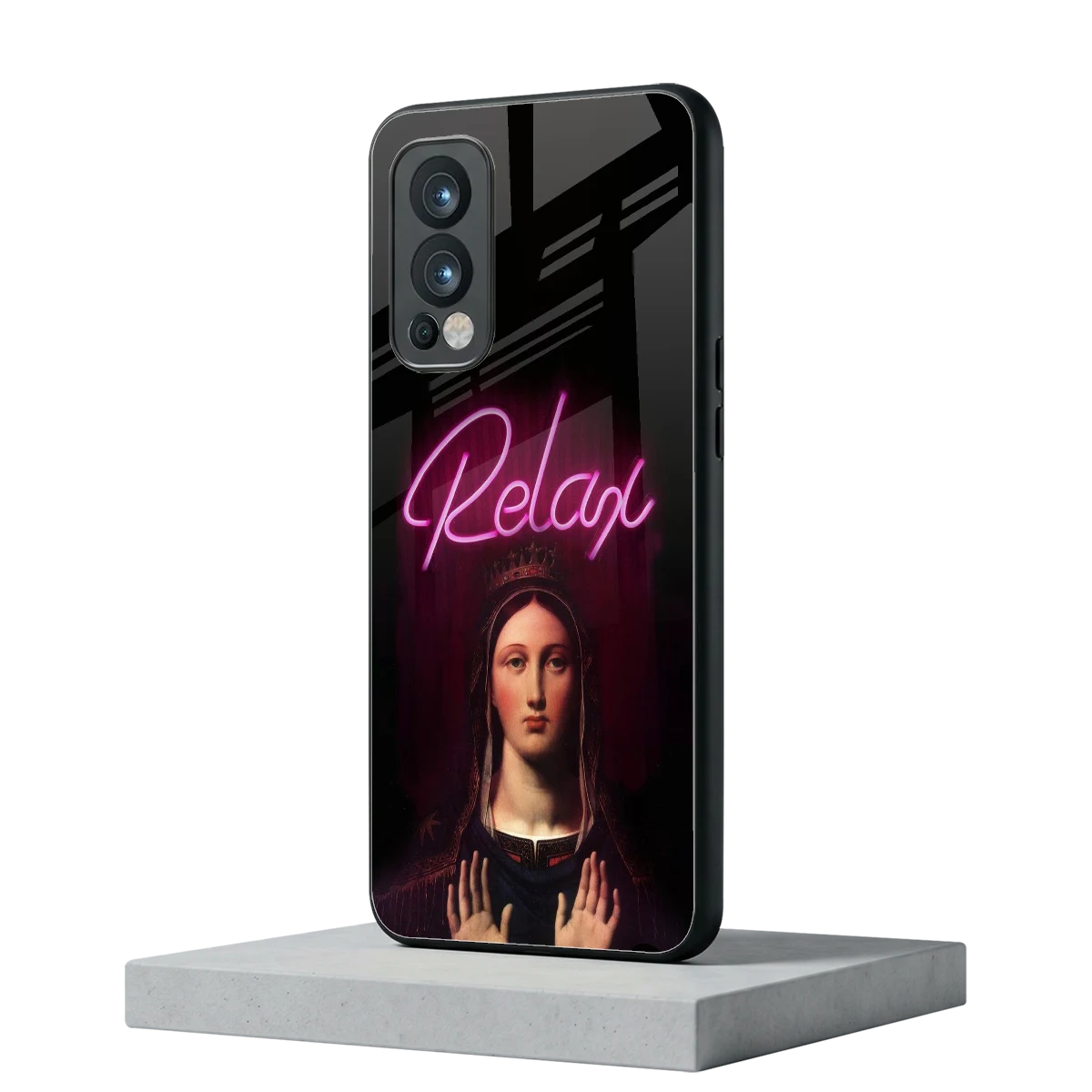 Relax oneplus nord 2 mobile cover | shockproof glass phone case