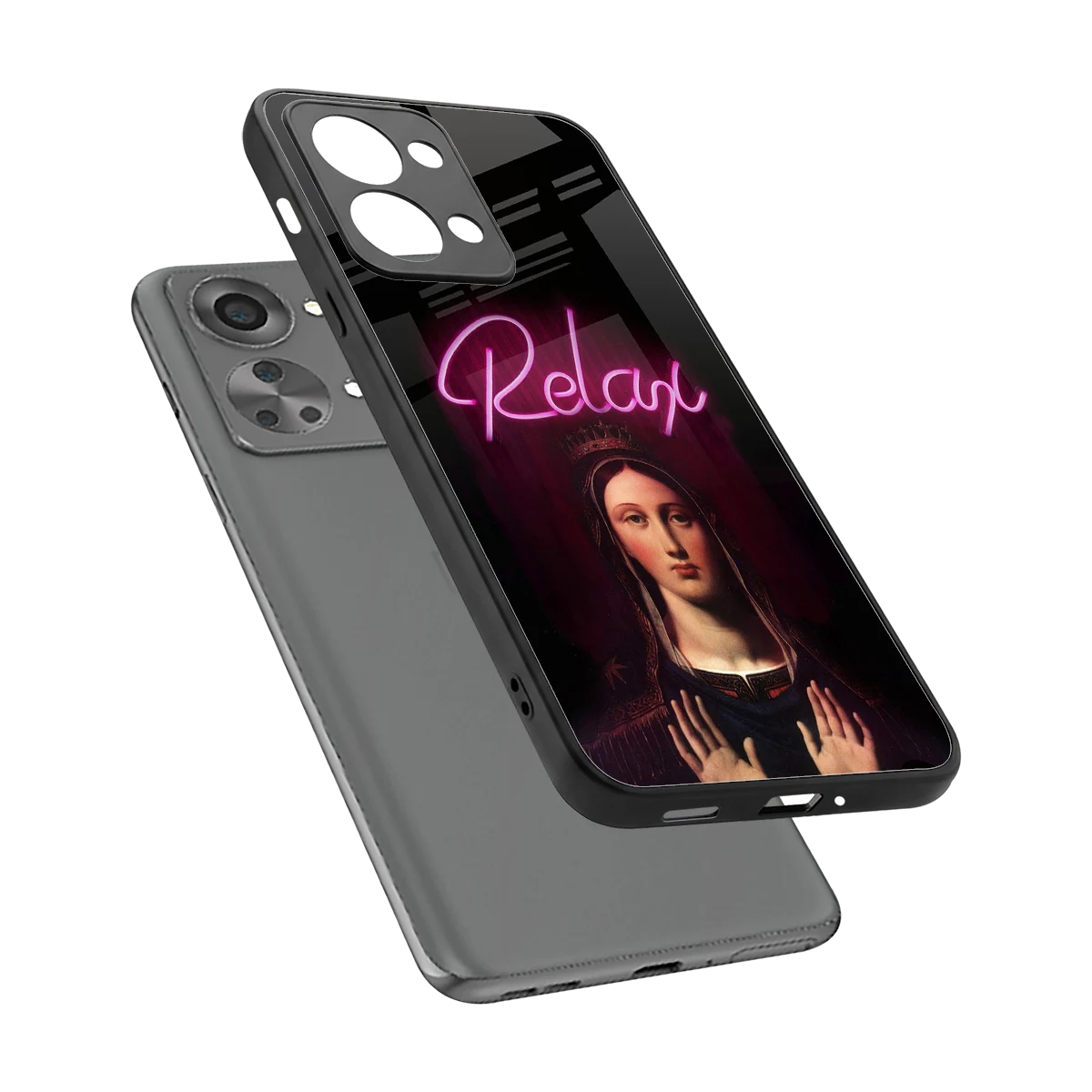 Relax sleek oneplus nord 2t cover with tempered glass back and TPU edges