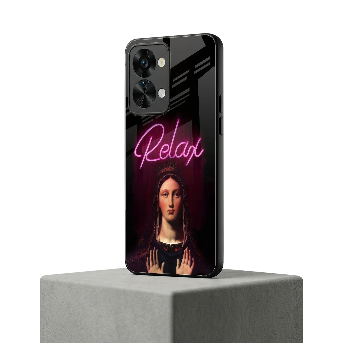 Relax oneplus nord 2t mobile cover | shockproof glass phone case