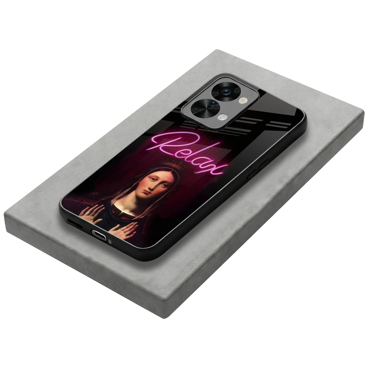 Relax stylish phone case for oneplus nord 2t | glossy glass and slim fit
