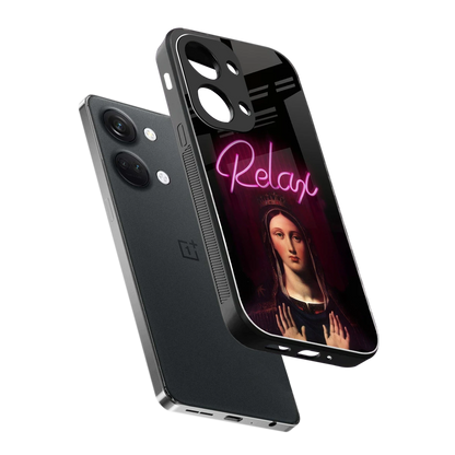 Relax sleek oneplus nord 3 cover with tempered glass back and TPU edges