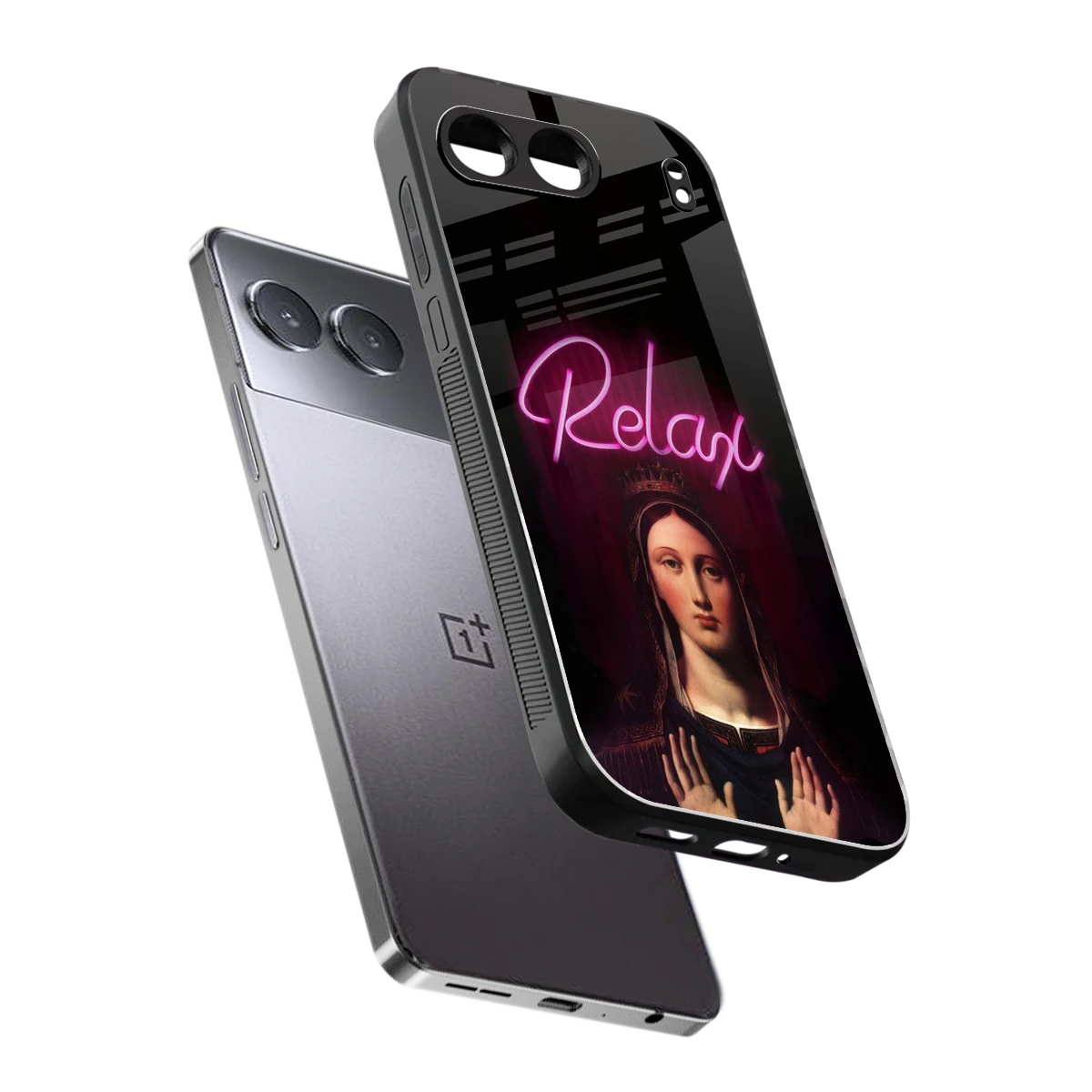 Relax sleek oneplus nord 4 cover with tempered glass back and TPU edges