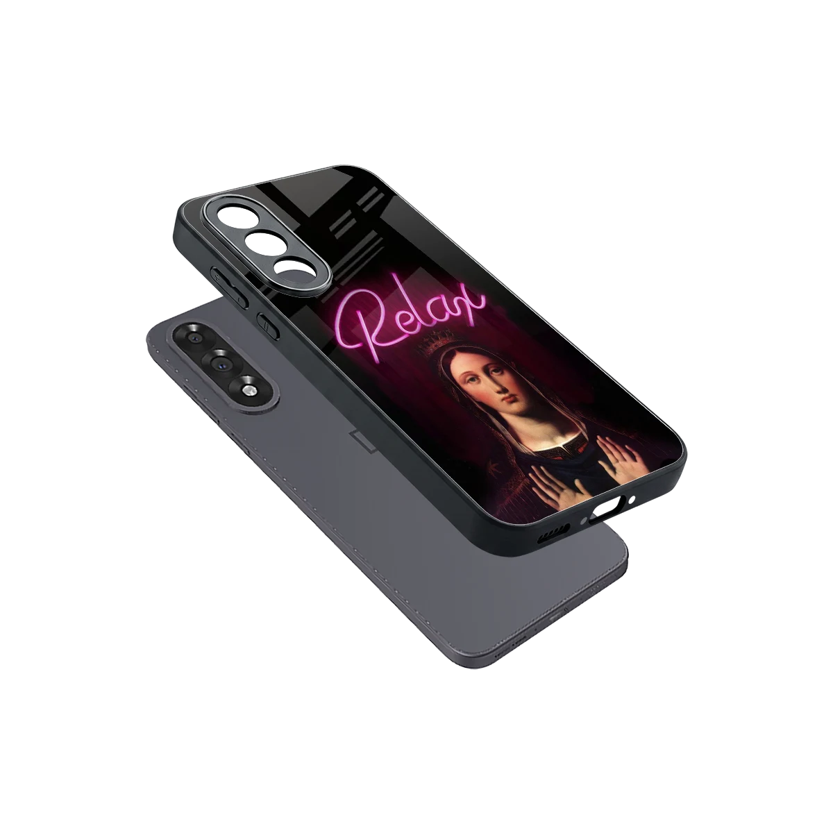 Relax sleek oneplus nord 5 cover with tempered glass back and TPU edges