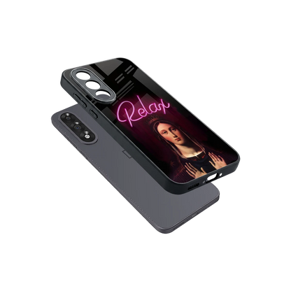 Relax sleek oneplus nord 5 cover with tempered glass back and TPU edges