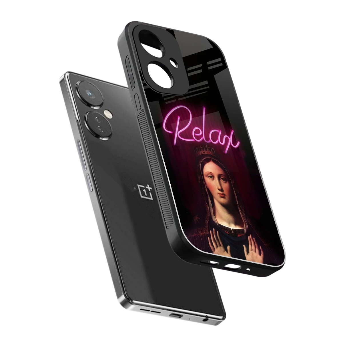 Relax sleek oneplus nord ce 3 cover with tempered glass back and TPU edges