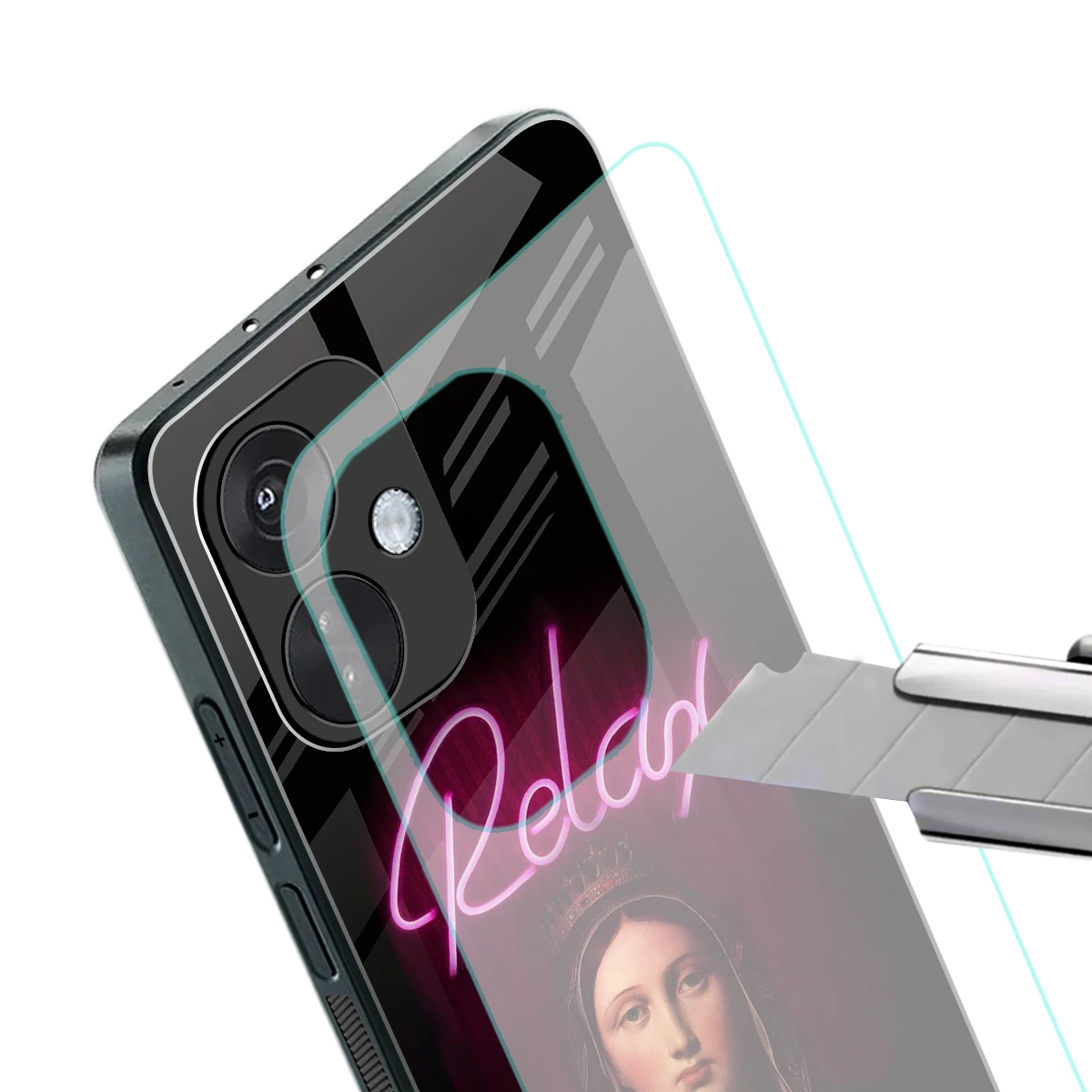 Relax stylish phone case for oneplus nord ce 3 | glossy glass and slim fit