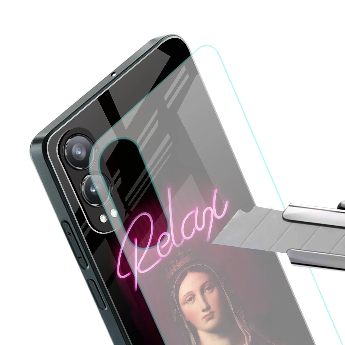 Relax stylish phone case for oneplus nord ce 4 lite | glossy glass and slim fit