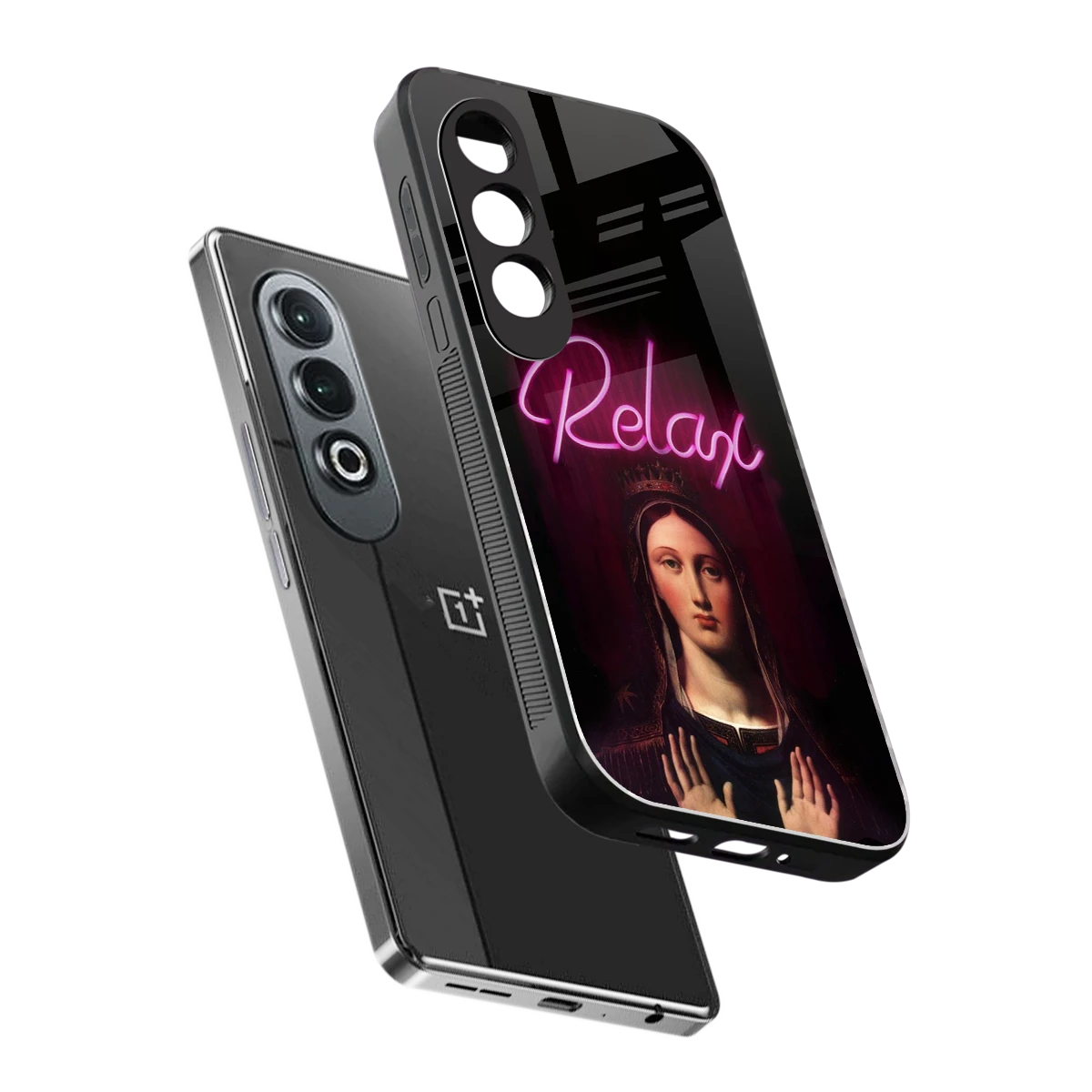 Relax sleek oneplus nord ce 4 cover with tempered glass back and TPU edges