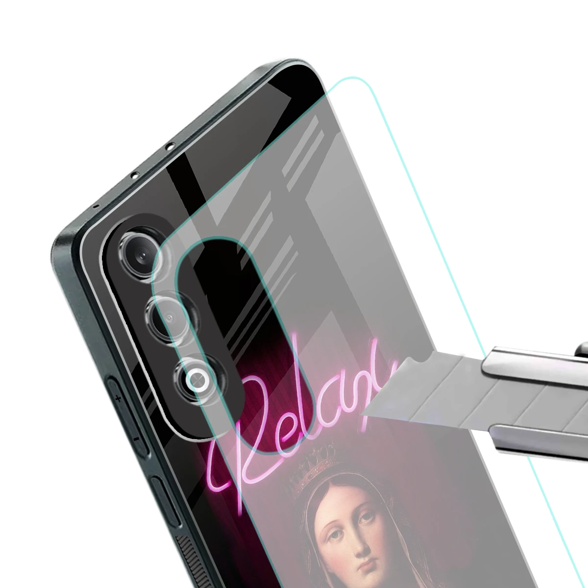 Relax stylish phone case for oneplus nord ce 4 | glossy glass and slim fit