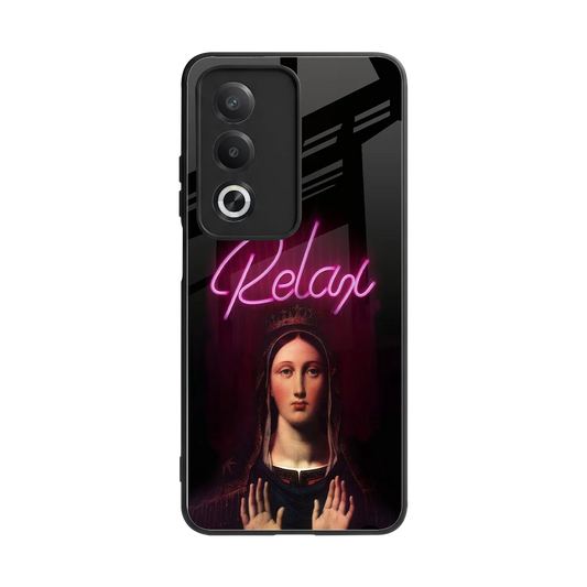 Relax back phone cover | glass case for oppo a3 pro