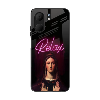 Relax back phone cover | glass case for oppo a5x 5g