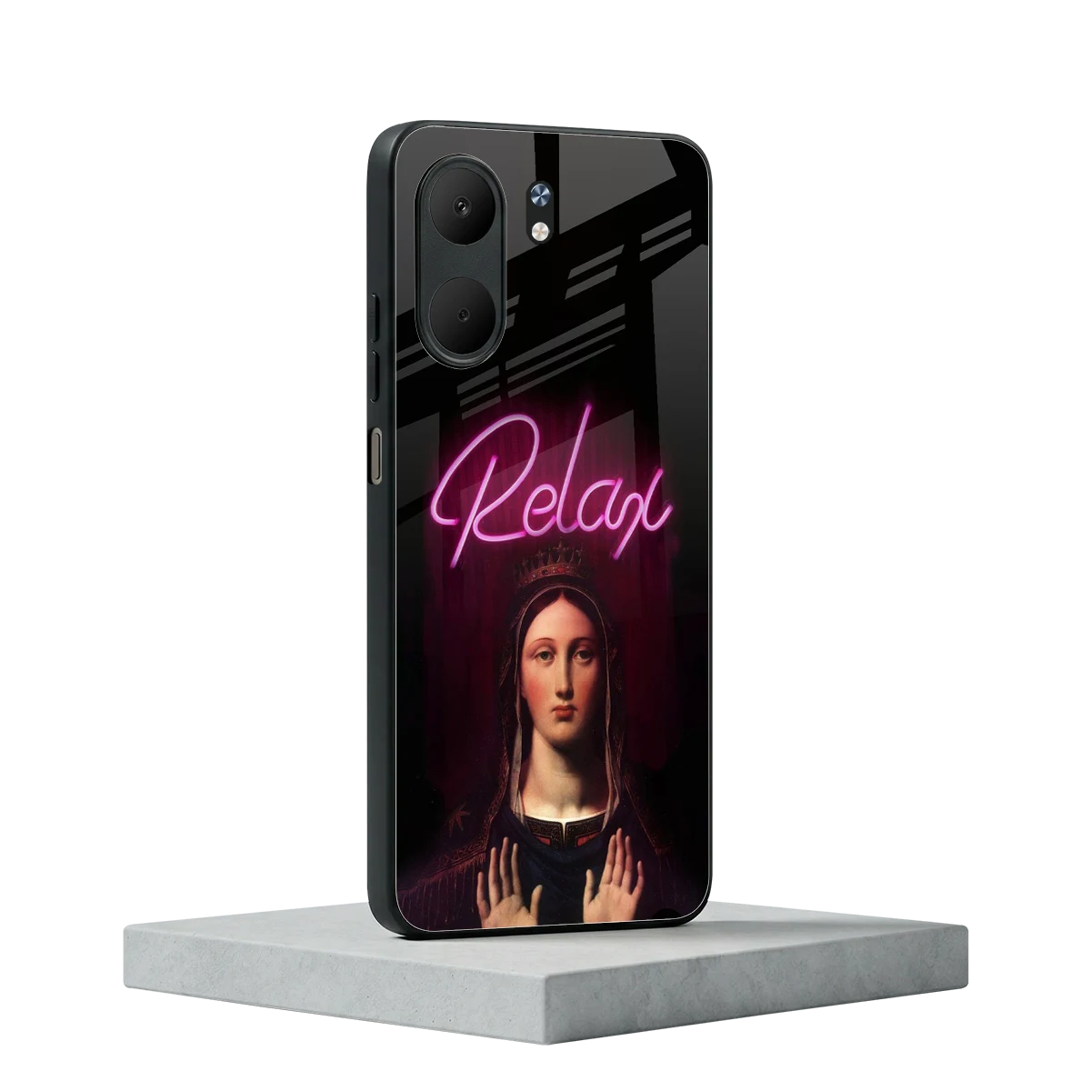 Relax oppo a5x 5g mobile cover | shockproof glass phone case