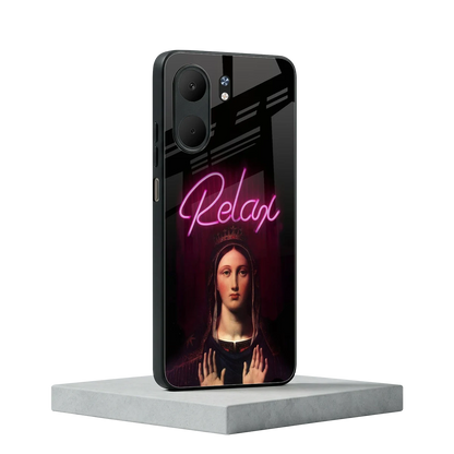 Relax oppo a5x 5g mobile cover | shockproof glass phone case