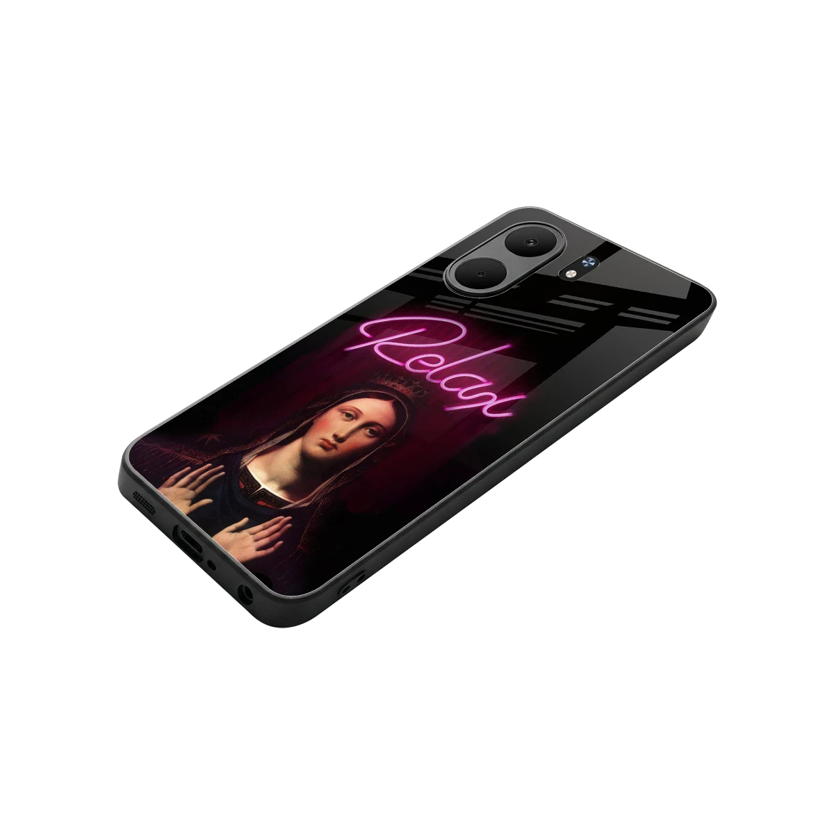 Relax stylish phone case for oppo a5x 5g | glossy glass and slim fit