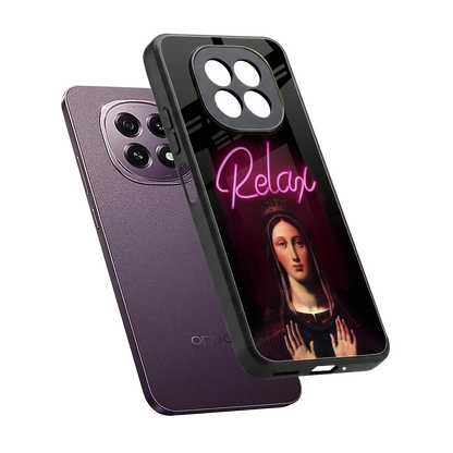 Relax sleek oppo f29 5g cover with tempered glass back and TPU edges