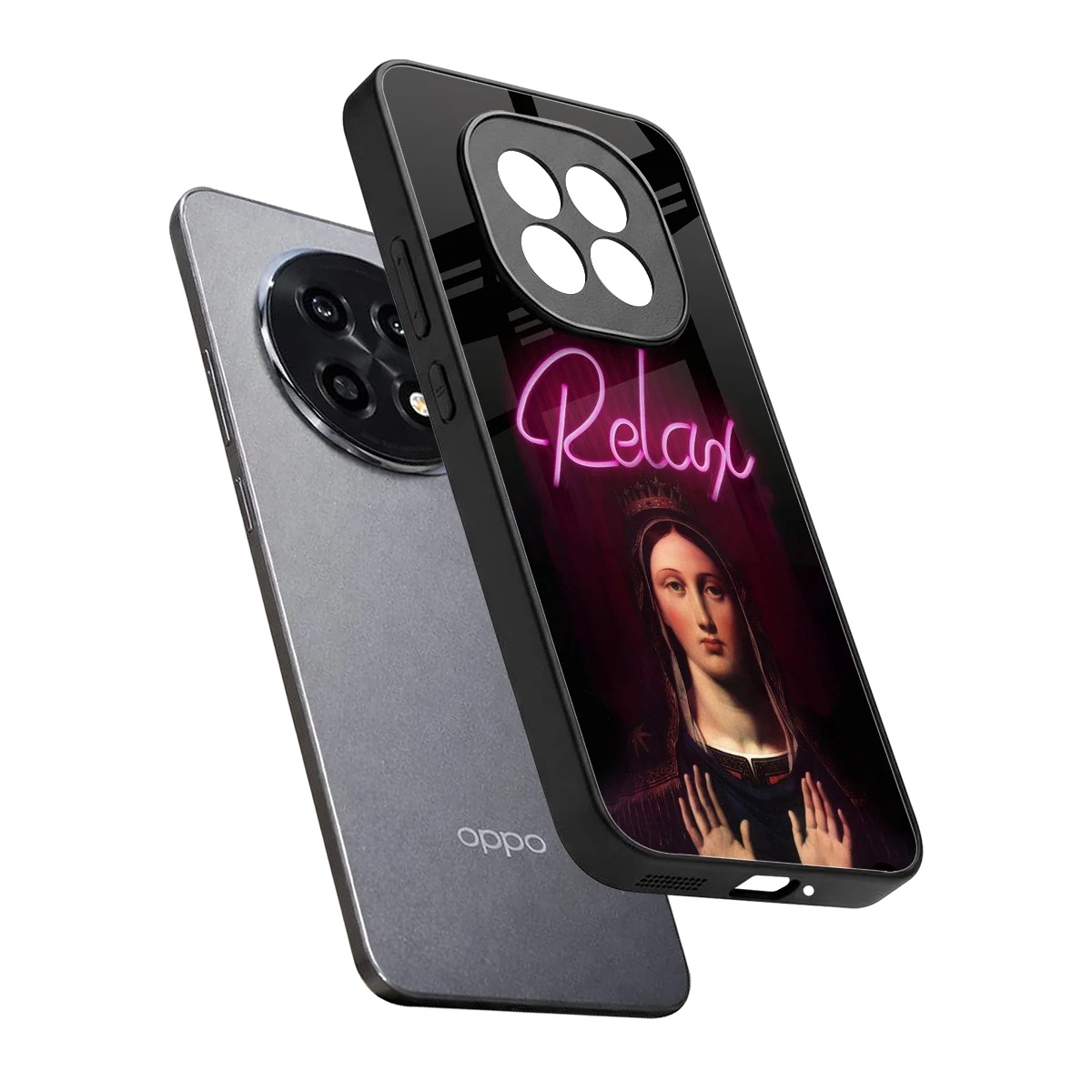 Relax sleek oppo f29 pro 5g cover with tempered glass back and TPU edges