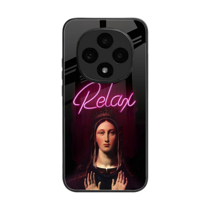 Relax back phone cover | glass case for oppo f31 pro 5g