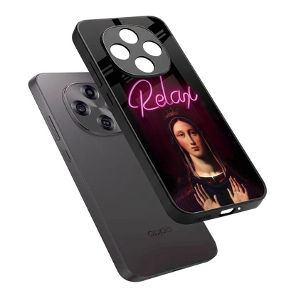 Relax sleek oppo f31 pro 5g cover with tempered glass back and TPU edges