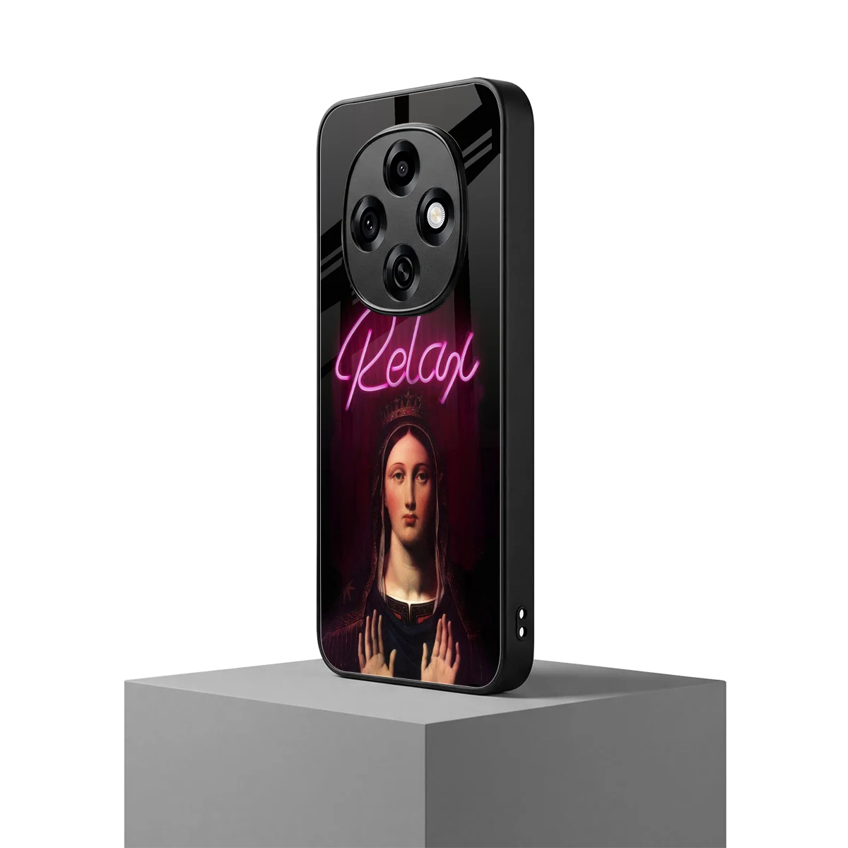 Relax oppo f31 pro 5g mobile cover | shockproof glass phone case