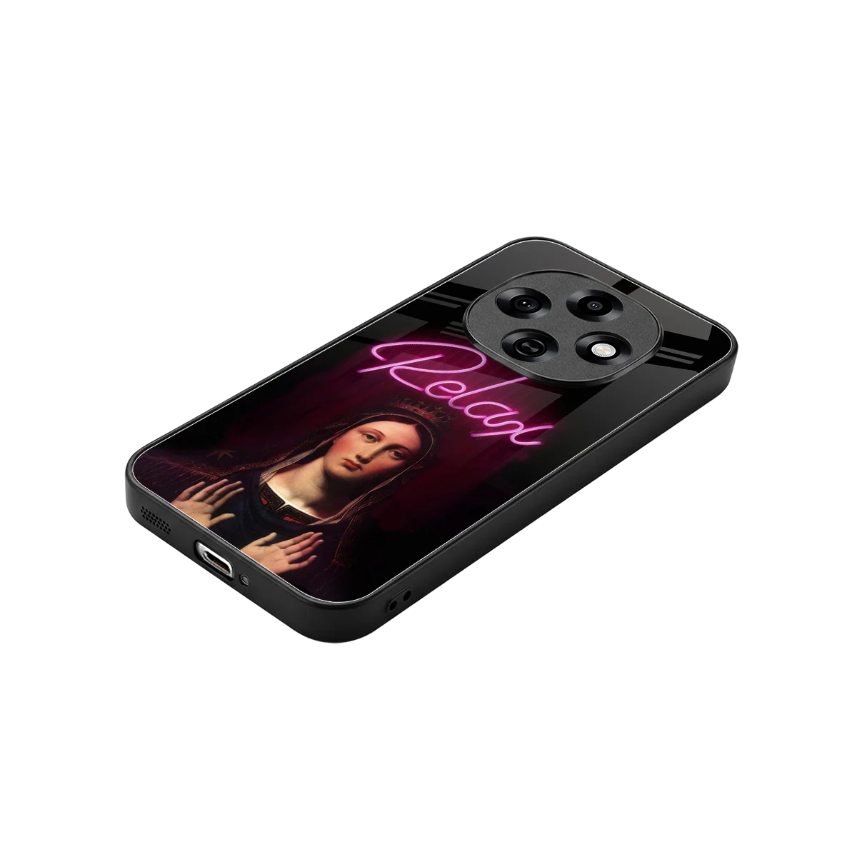Relax stylish phone case for oppo f31 pro 5g | glossy glass and slim fit