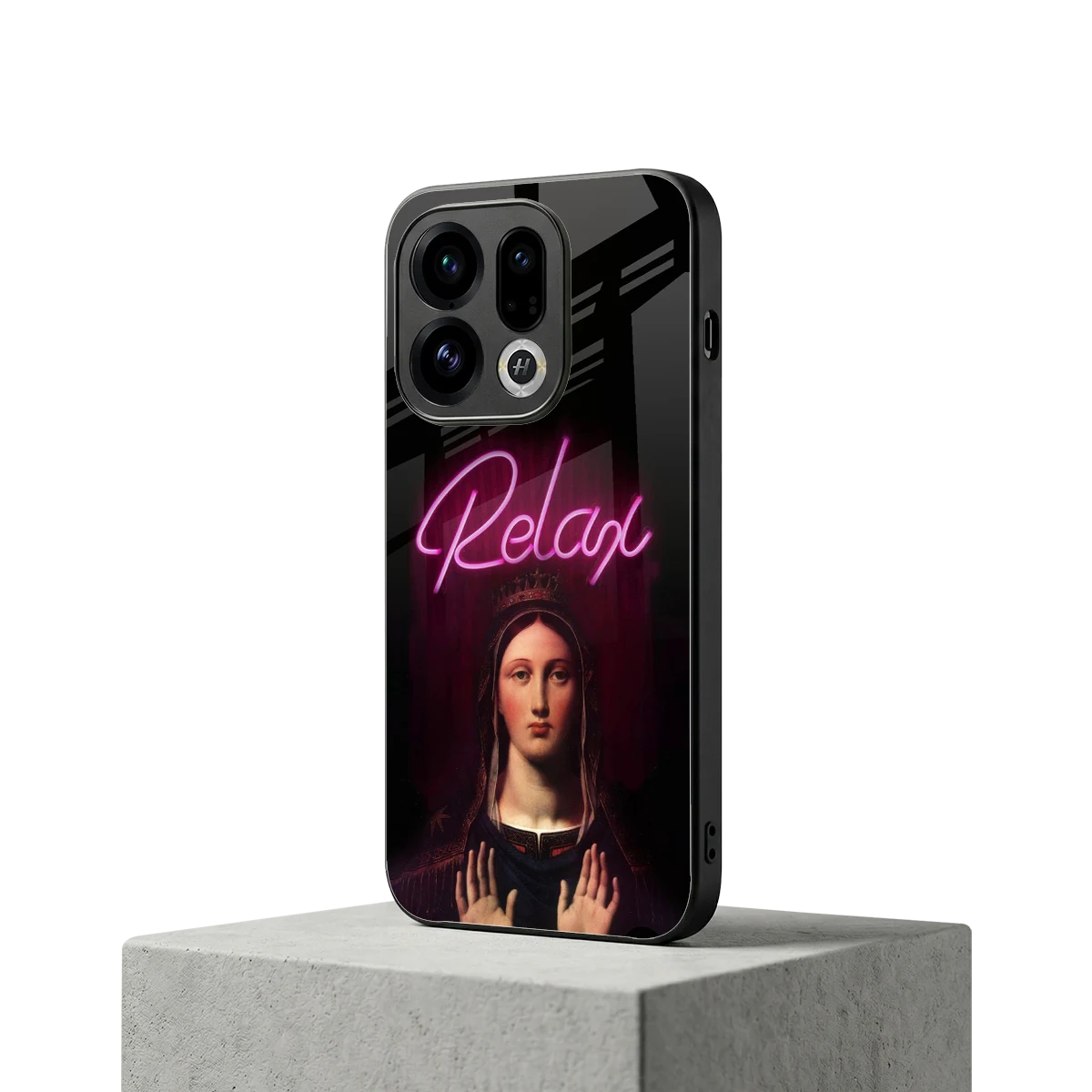 Relax oppo find x9 mobile cover | shockproof glass phone case