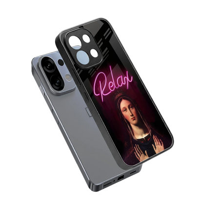 Relax sleek oppo k13 5g cover with tempered glass back and TPU edges