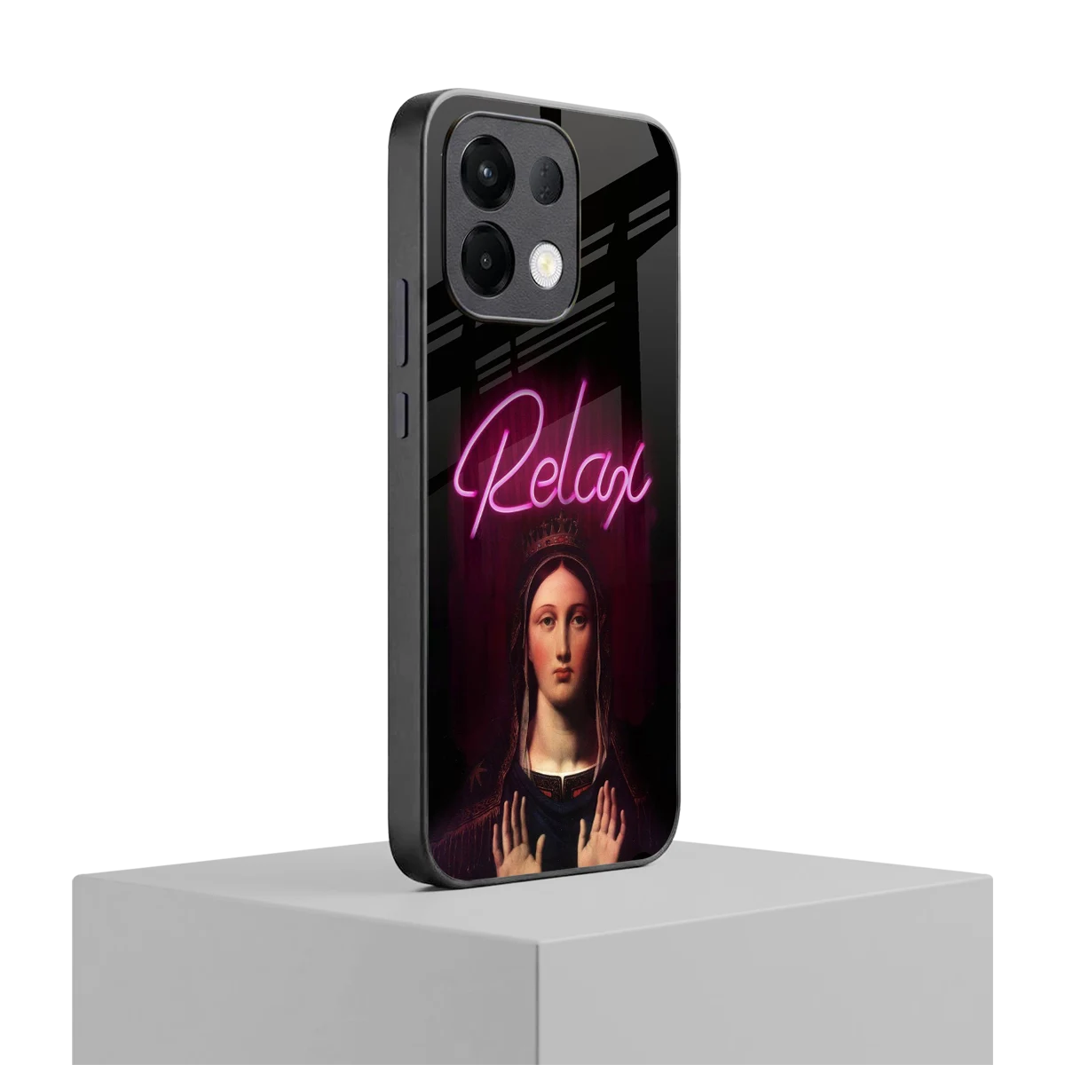 Relax oppo k13 5g mobile cover | shockproof glass phone case