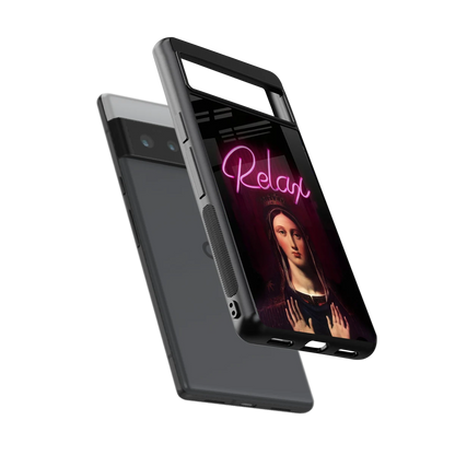 Relax sleek google pixel 6 pro cover with tempered glass back and TPU edges