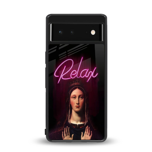 Relax back phone cover | glass case for google pixel 6
