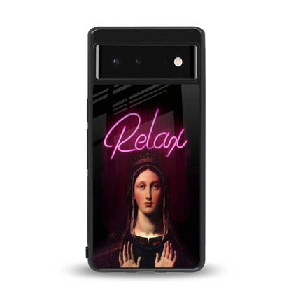 Relax back phone cover | glass case for google pixel 6a