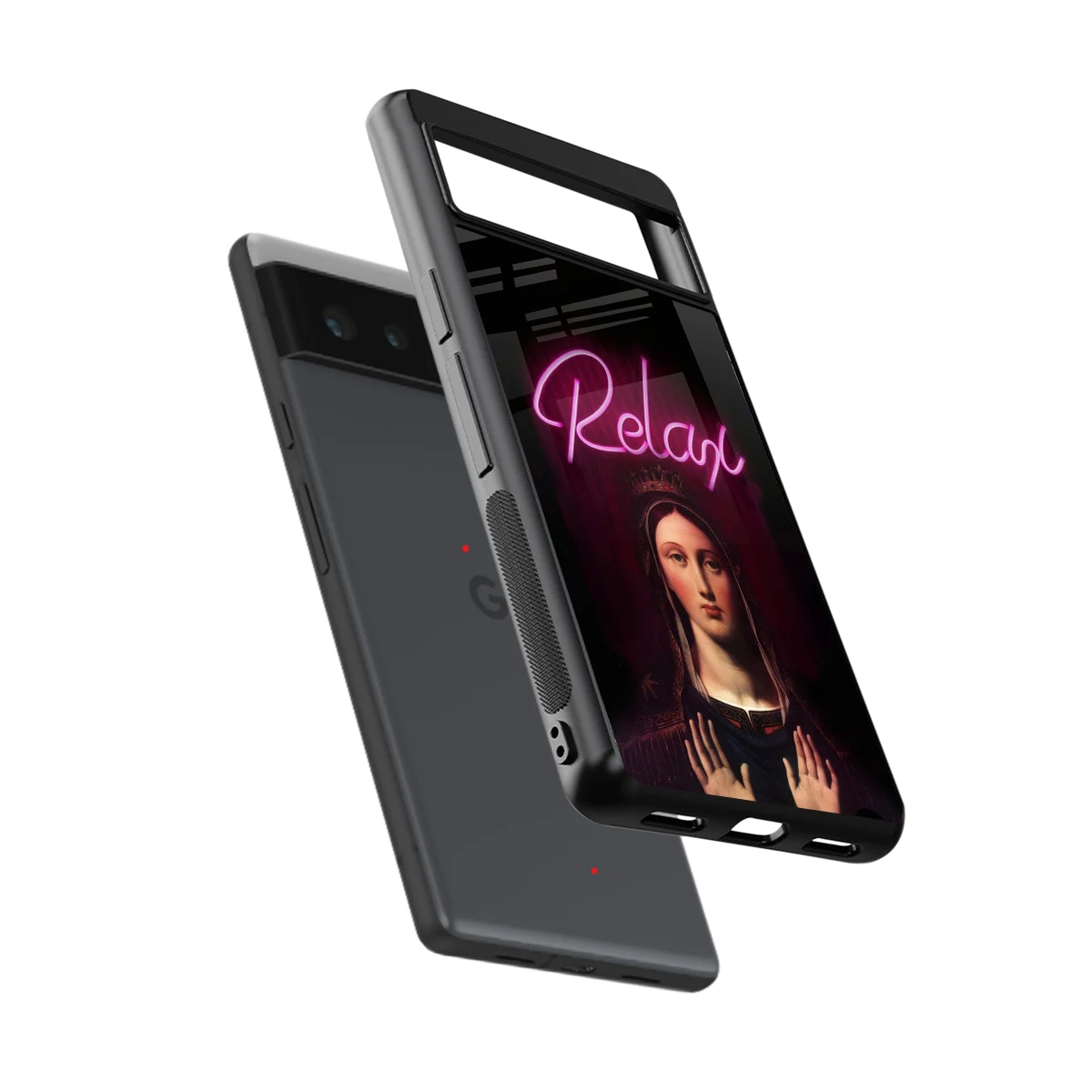 Relax sleek google pixel 6 cover with tempered glass back and TPU edges