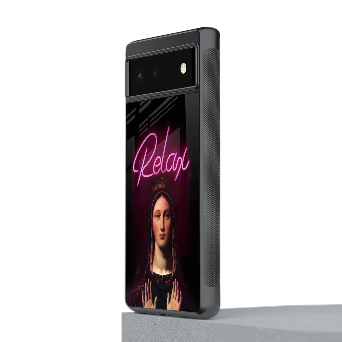 Relax stylish phone case for google pixel 6a | glossy glass and slim fit