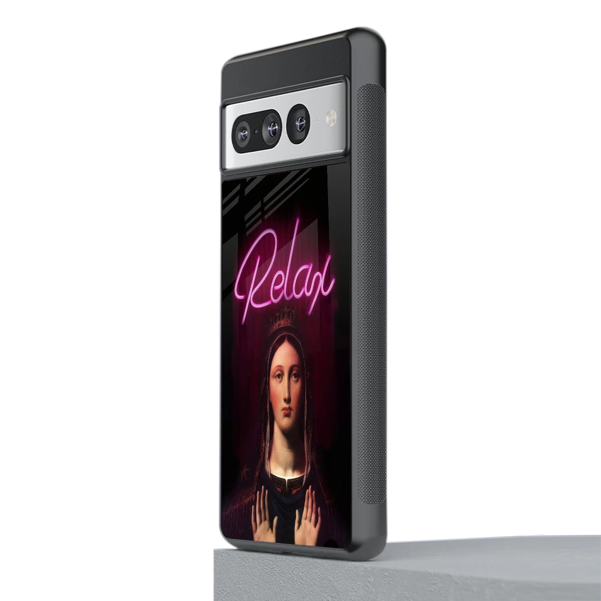 Relax stylish phone case for google pixel 7 pro | glossy glass and slim fit