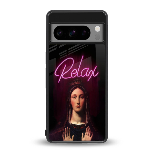 Relax back phone cover | glass case for google pixel 8 pro