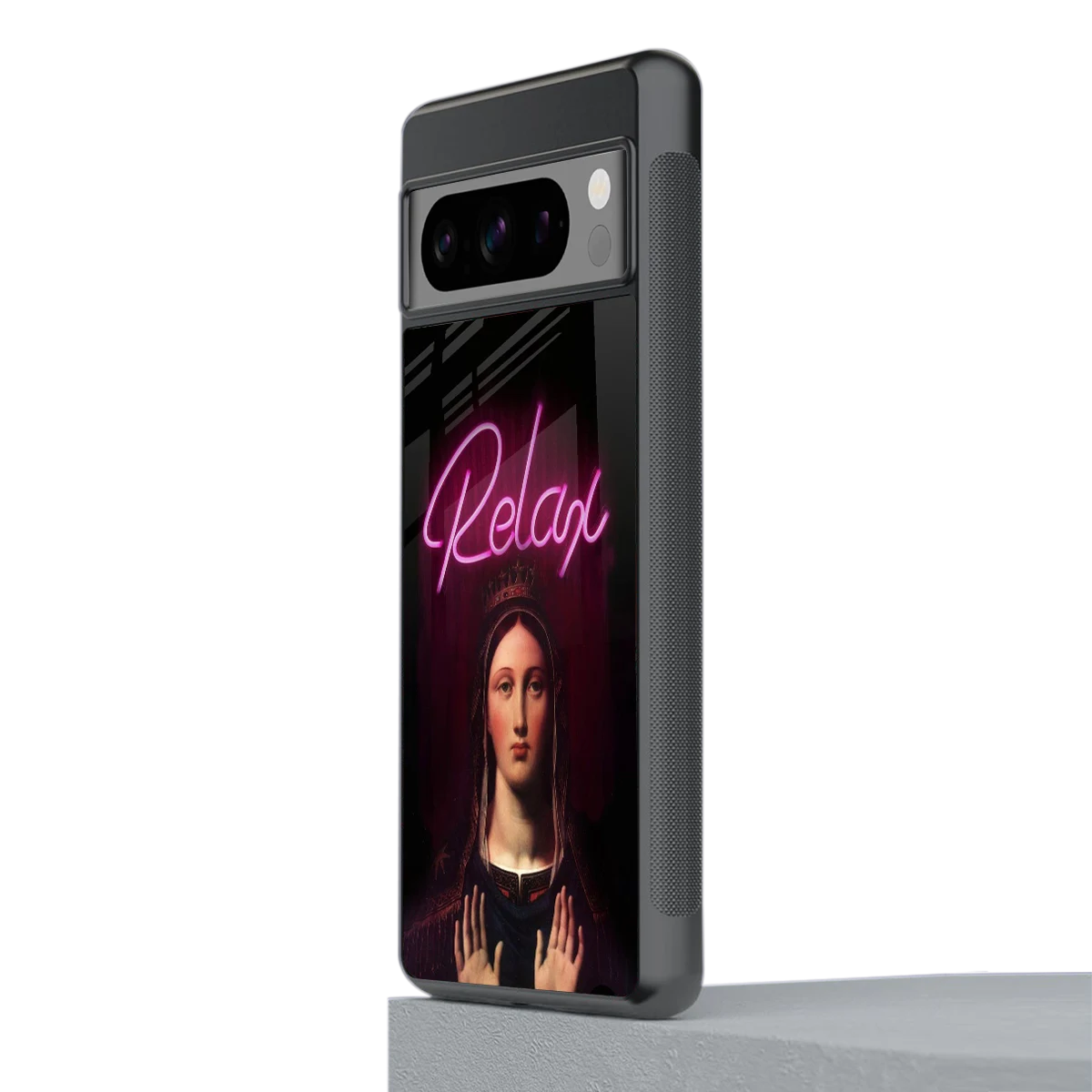 Relax stylish phone case for google pixel 8 pro | glossy glass and slim fit