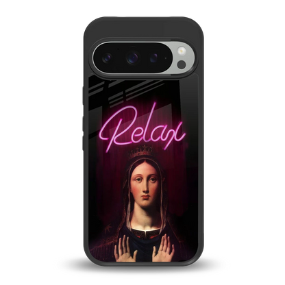 Relax back phone cover | glass case for google pixel 9 pro xl