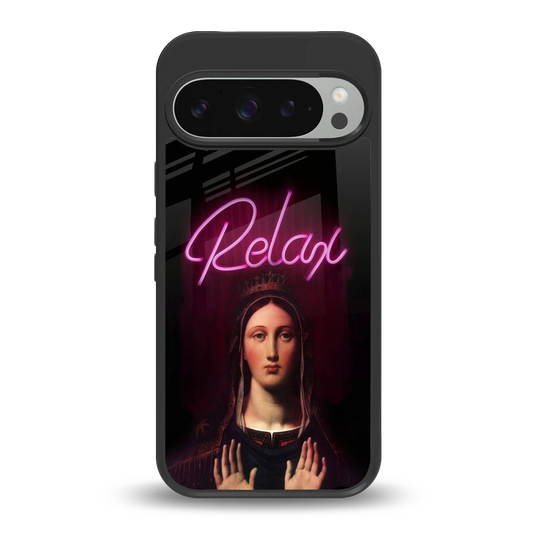 Relax back phone cover | glass case for google pixel 9 pro xl
