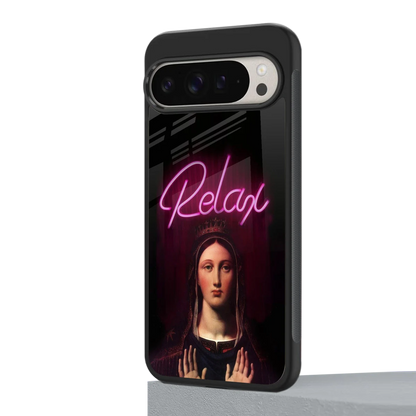 Relax google pixel 9 pro mobile cover | shockproof glass phone case