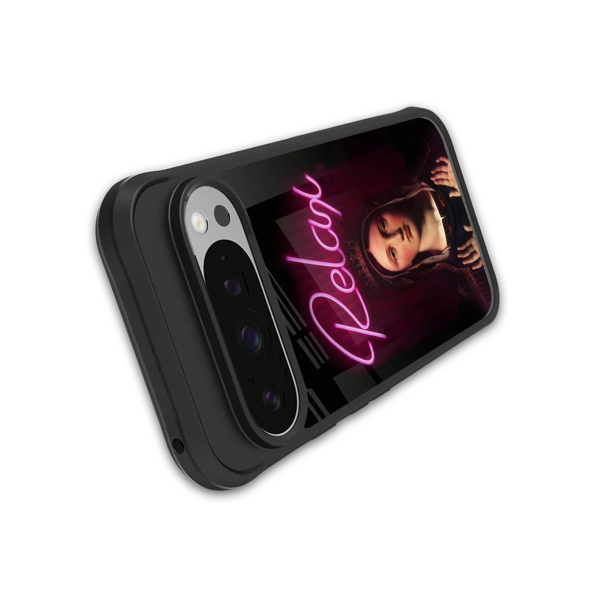 Relax stylish phone case for google pixel 9 pro xl | glossy glass and slim fit