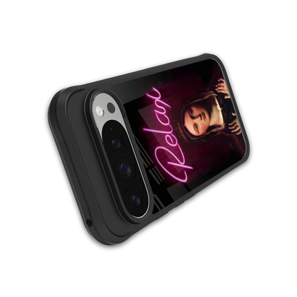 Relax stylish phone case for google pixel 9 pro xl | glossy glass and slim fit