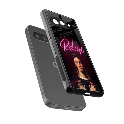 Relax sleek google pixel 10a cover with tempered glass back and TPU edges