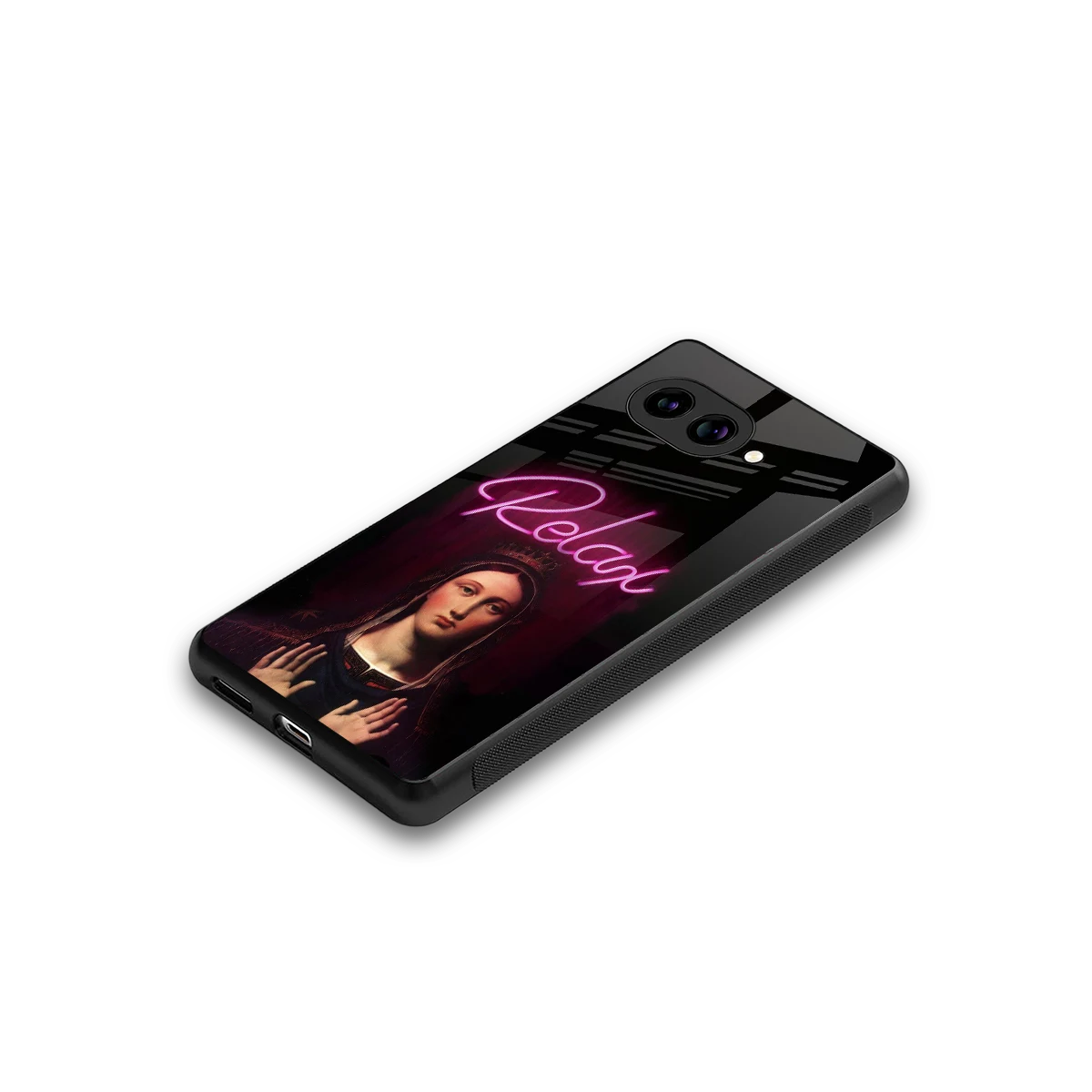 Relax stylish phone case for google pixel 10a | glossy glass and slim fit