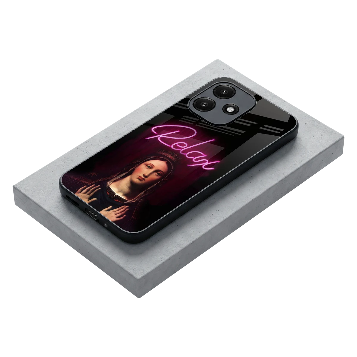 Relax stylish phone case for redmi 12 5g | glossy glass and slim fit