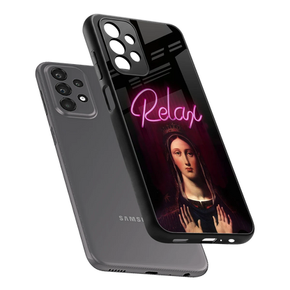 Relax sleek samsung galaxy a23 cover with tempered glass back and TPU edges