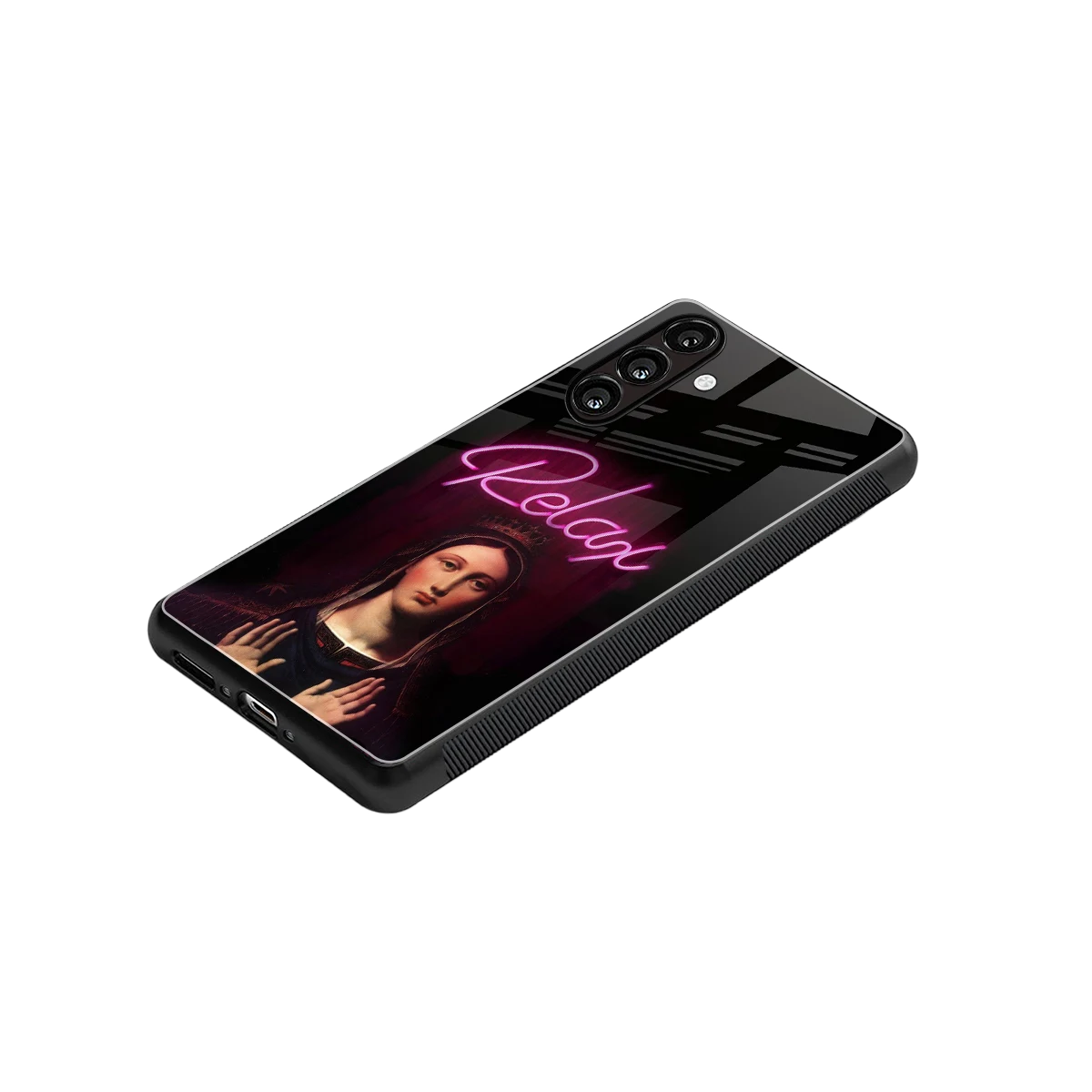Relax stylish phone case for samsung galaxy a37 5g | glossy glass and slim fit