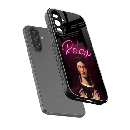 Relax sleek samsung galaxy a37 5g cover with tempered glass back and TPU edges