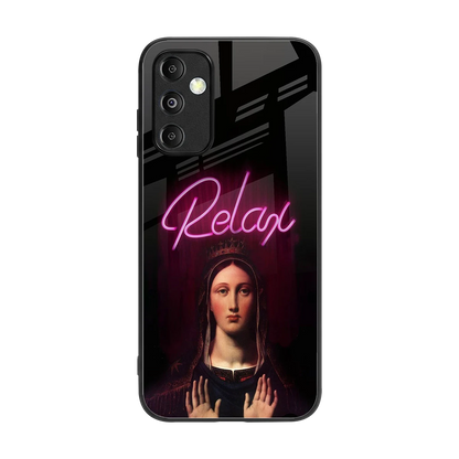Relax back phone cover | glass case for samsung galaxy m14 5g