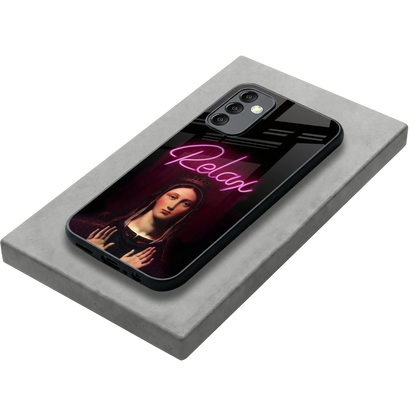 Relax stylish phone case for samsung galaxy m14 5g | glossy glass and slim fit